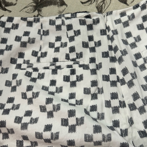 Madewell Geometric Print Shorts -Black White High Rise Lightweight Summer - Picture 7 of 8